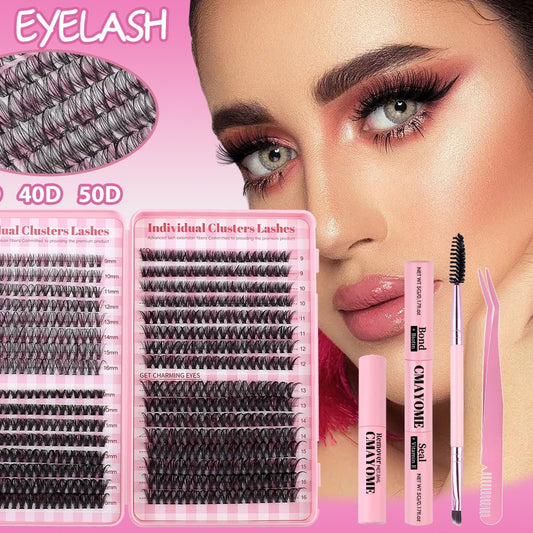 DIY Daily Natural Thick Segment Single Cluster False Eyelashes