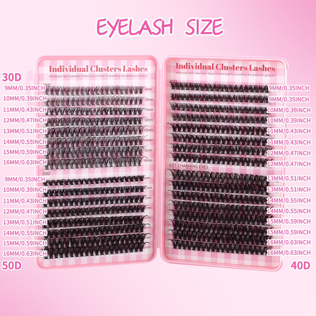 DIY Daily Natural Thick Segment Single Cluster False Eyelashes