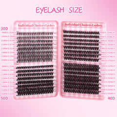 DIY Daily Natural Thick Segment Single Cluster False Eyelashes