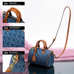 Women's Shoulder Bag 2025 New Cowboy Splicing Pillow Bag