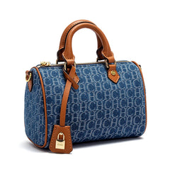 Women's Shoulder Bag 2025 New Cowboy Splicing Pillow Bag