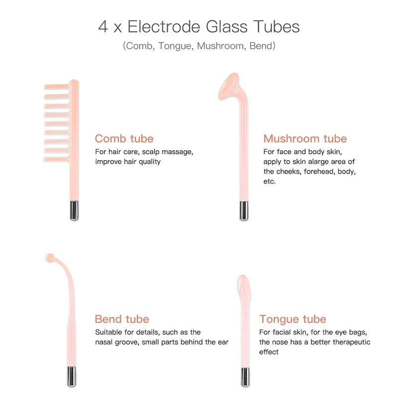 Handheld Electric For Face Skin Beauty Tools Portable High Frequency Facial Therapy