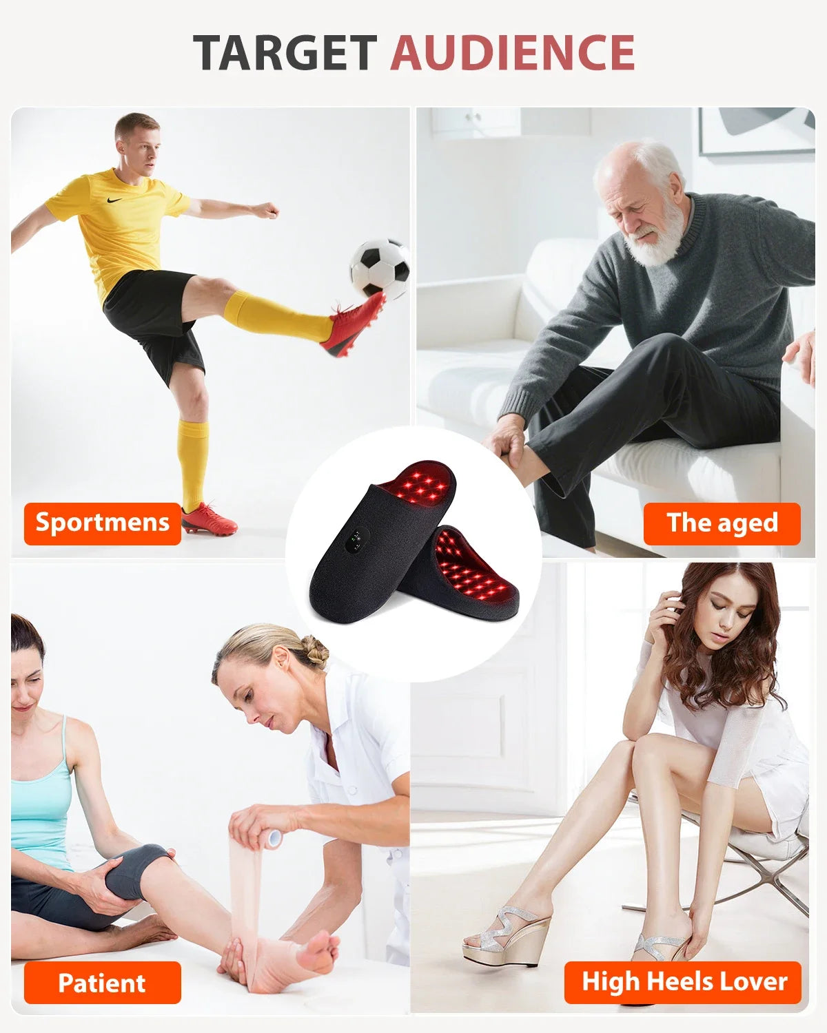 Astarexin Red Light Therapy Slippers Rechargeable 460nm For Feet Therapy Device