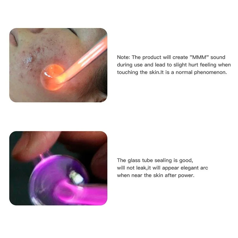 Handheld Electric For Face Skin Beauty Tools Portable High Frequency Facial Therapy