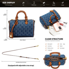 Women's Shoulder Bag 2025 New Cowboy Splicing Pillow Bag