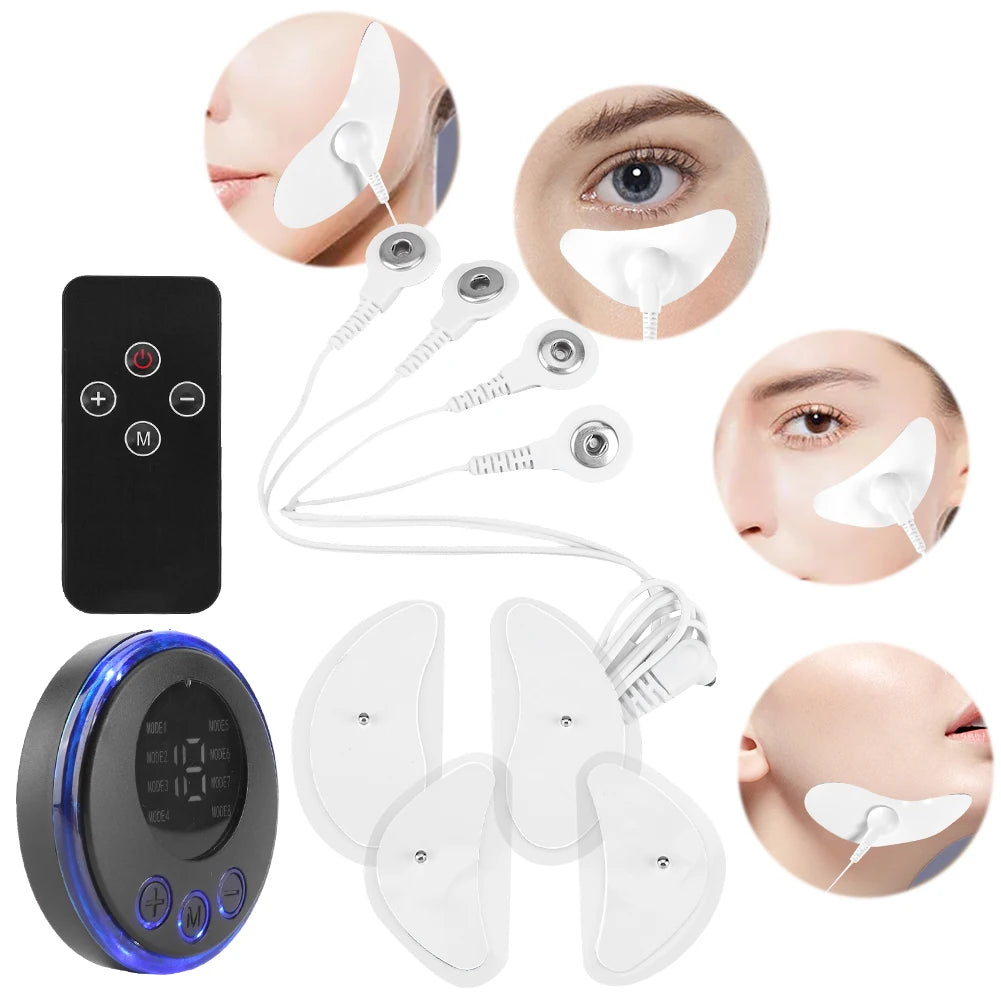EMS Facial Massager Current Muscle Stimulator 8 Modes 19 Levels Facial Lifting
