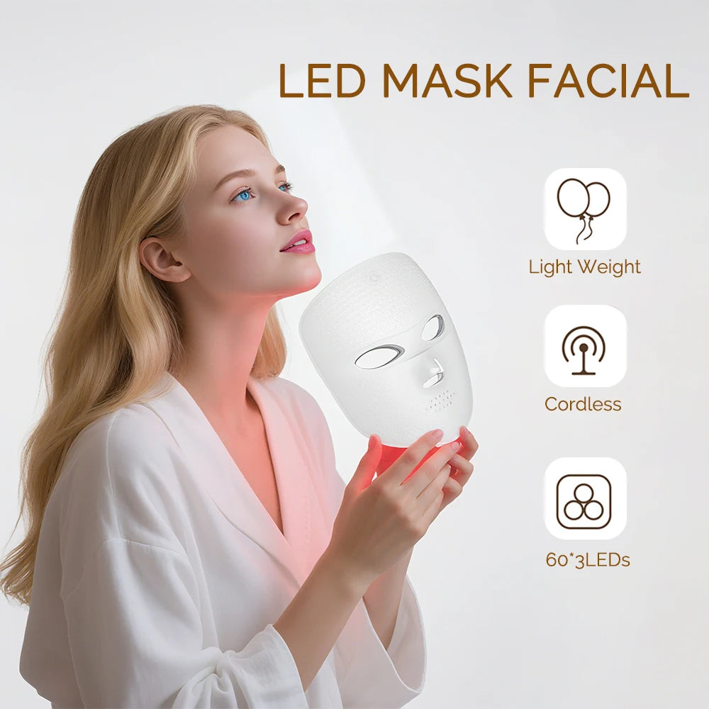 LED Face Mask Facial Radiofrequency Red Light Therapy For Skin