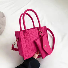 Minimalist Embossed Felt Lightweight Handbag