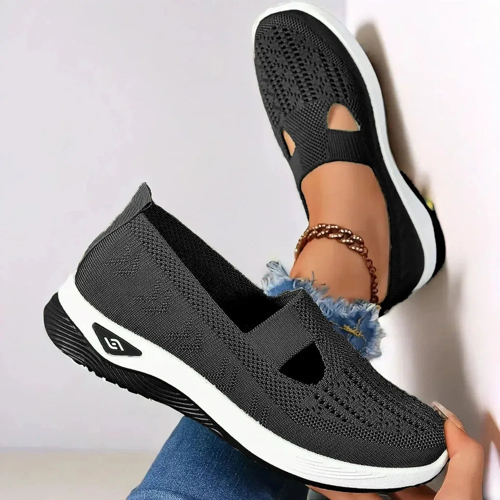 Summer Shoes for Elderly Women Breathable Anti Slip Soft Sole Casual