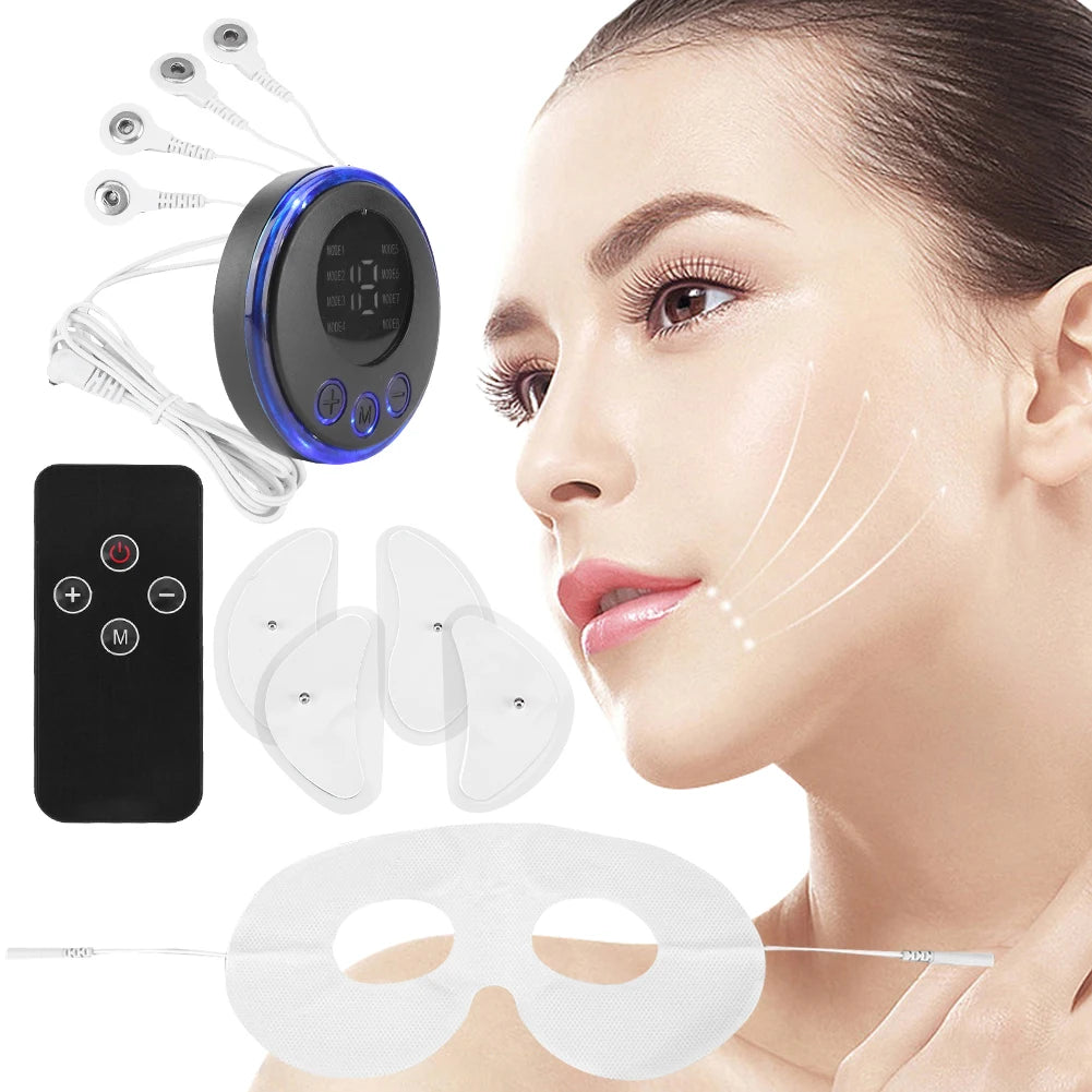 EMS Facial Massager Current Muscle Stimulator 8 Modes 19 Levels Facial Lifting