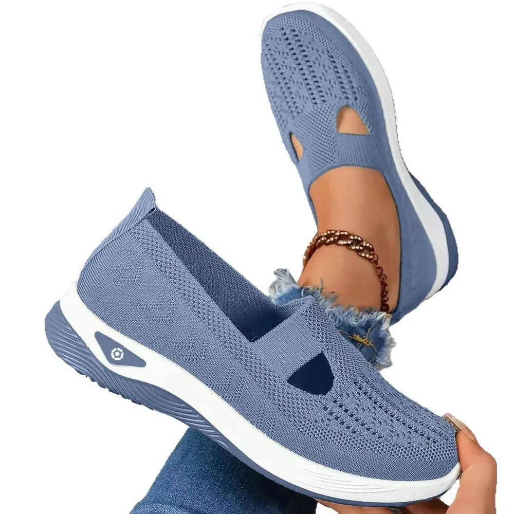 Summer Shoes for Elderly Women Breathable Anti Slip Soft Sole Casual