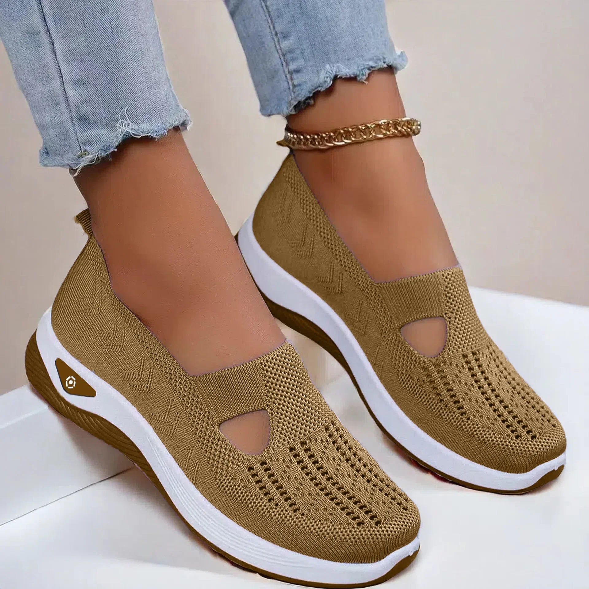 Summer Shoes for Elderly Women Breathable Anti Slip Soft Sole Casual