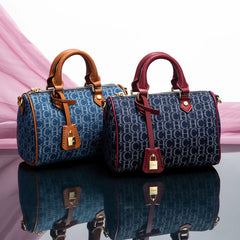 Women's Shoulder Bag 2025 New Cowboy Splicing Pillow Bag