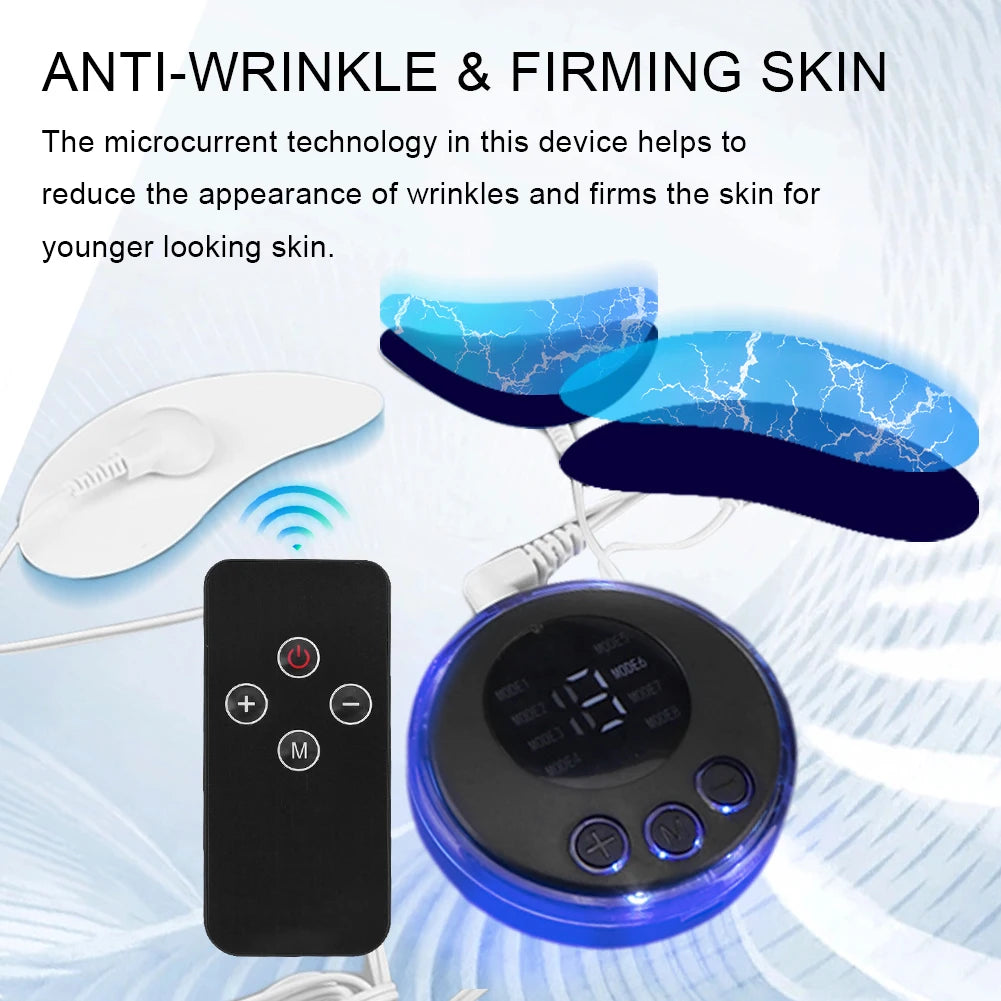 EMS Facial Massager Current Muscle Stimulator 8 Modes 19 Levels Facial Lifting